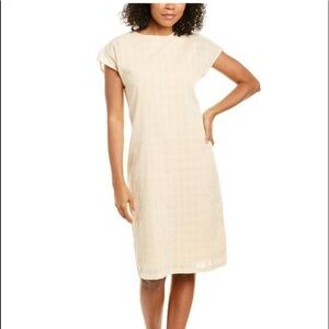 CALLAHAN Knitwear Jada Lined Plaid Cotton Dress Yellow NWT